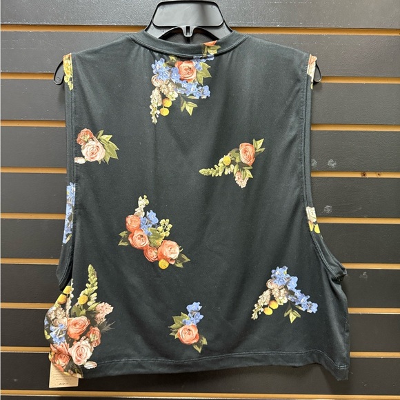 Albion Fit Venus Tank Top Rose Floral Black Size Large - Picture 4 of 4